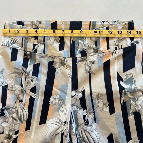 Lisette L Montreal Slim Ankle Pant Passion Floral Print Beige Size 8 - Picture 10 of 12